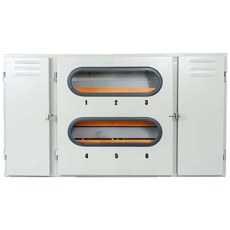 Gabinete 6 medidores horizontal