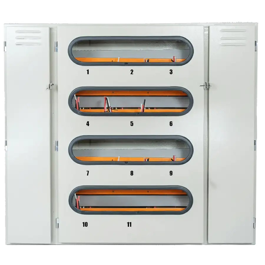 Gabiinete 11 medidores Electricos