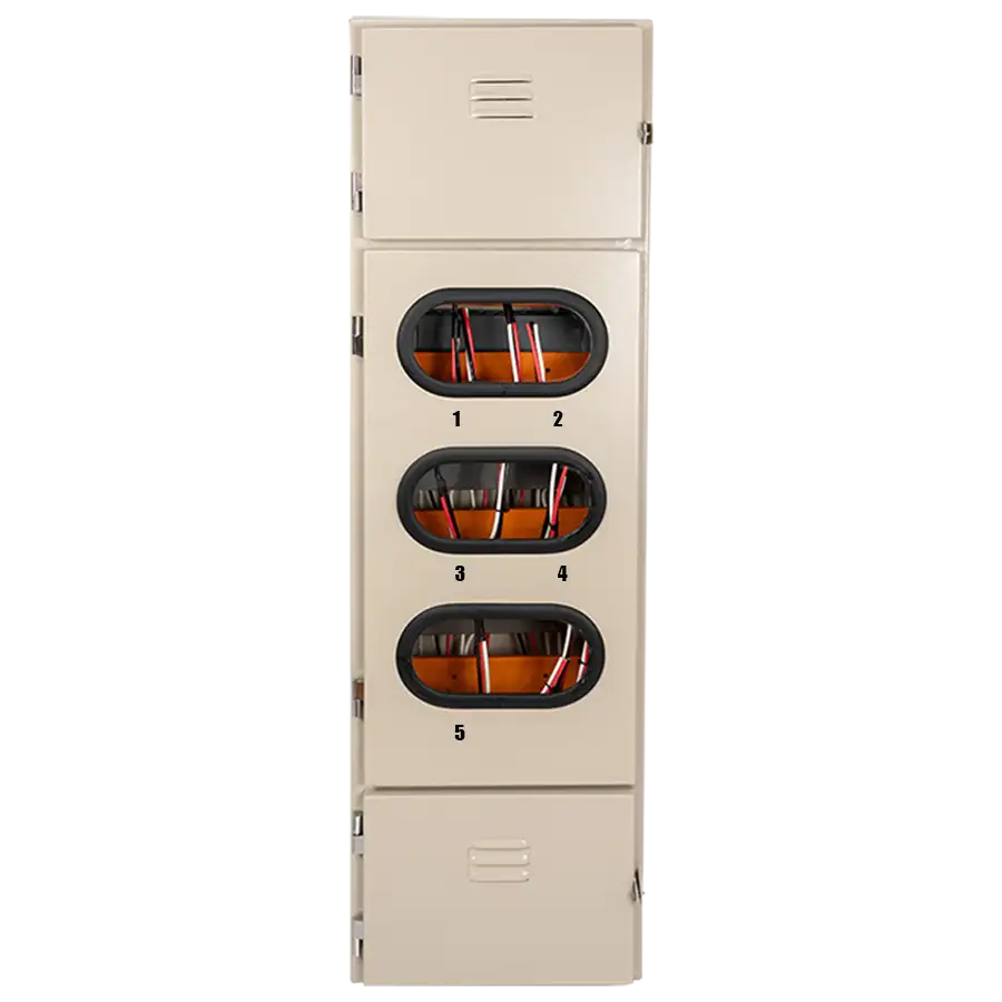 Gabinete 5 medidores de Luz