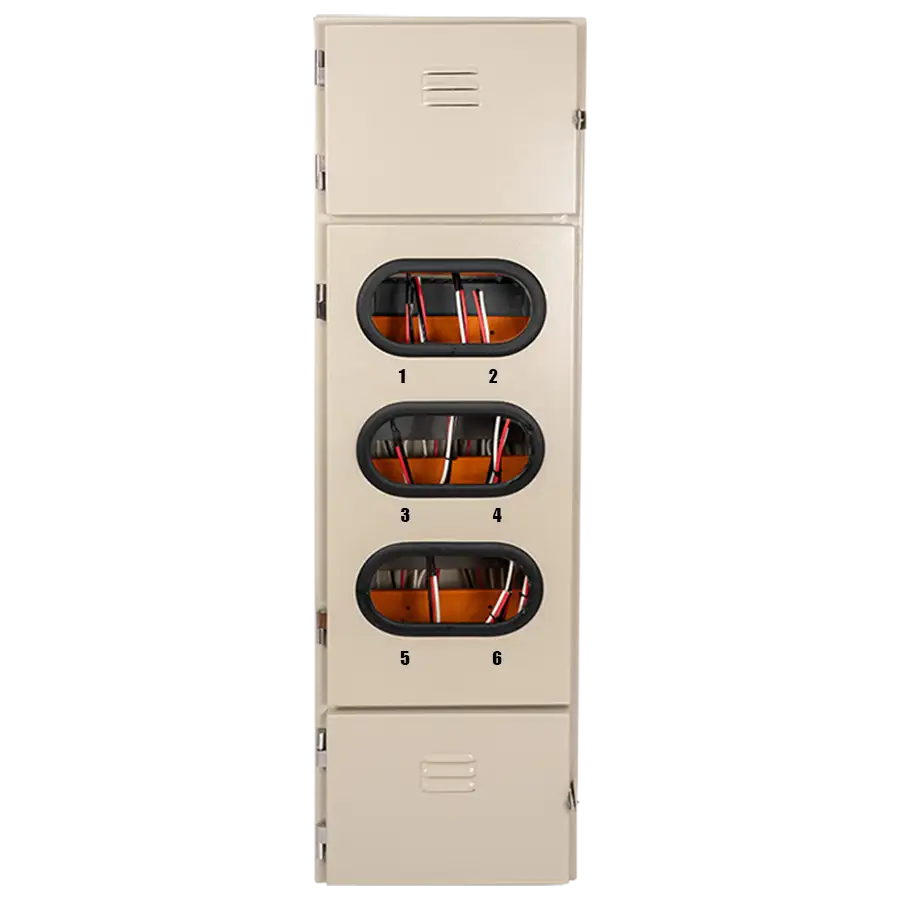 Gabinete 6 medidores de Luz