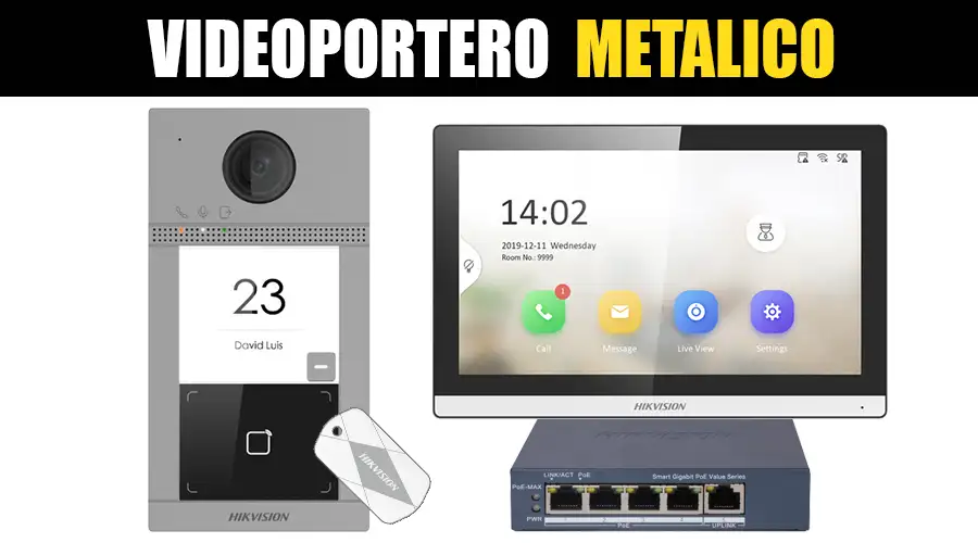 VideoPoertero Metálico+llave magnética