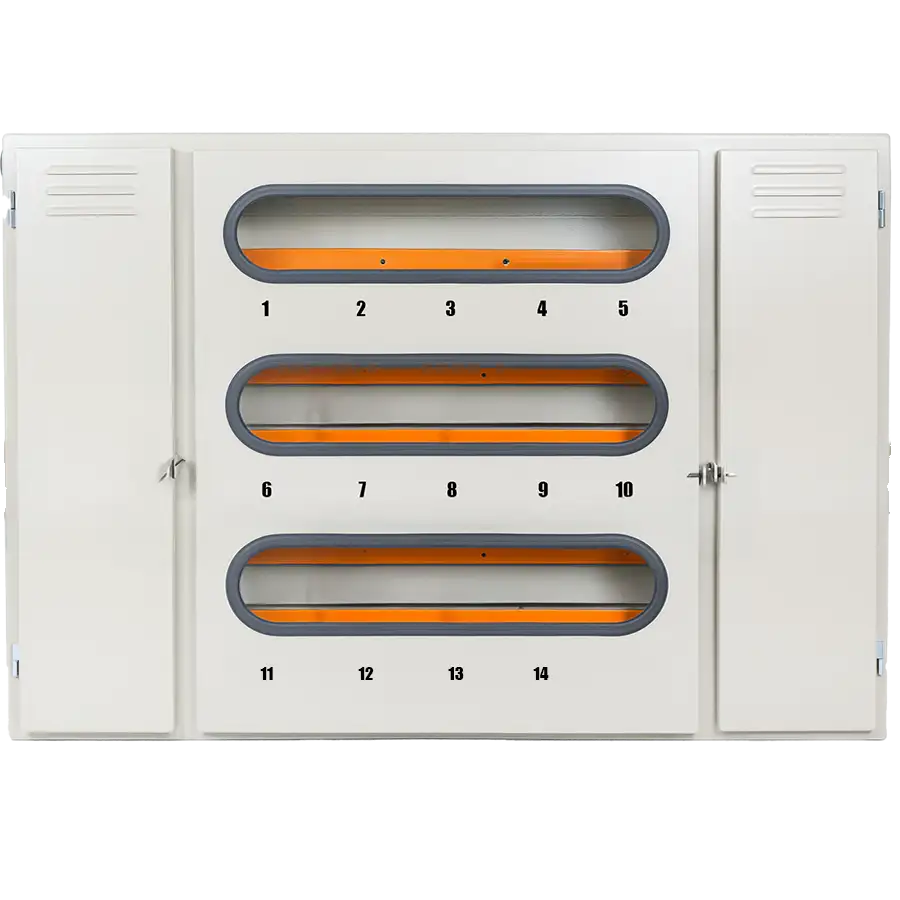 Gabinete para 14 medidores de luz